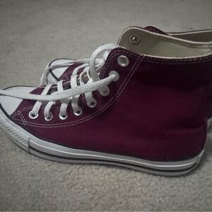 Women's Maroon High-Top Athletic Sneakers